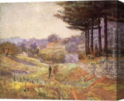 Vernon Canvas Paintings - Hills of Vernon by Theodore Clement Steele