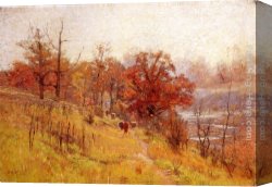 Harmony Canvas Paintings - November's Harmony by Theodore Clement Steele