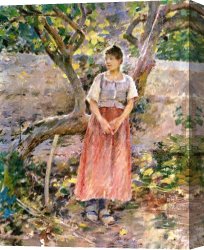 A Harvest Festival Canvas Paintings - Potato Harvest by Theodore Robinson