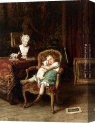 Friends Canvas Paintings - Best Friends by Theophile-Emmanuel Duverger