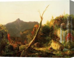 Mount Etna From Taormina Canvas Paintings - Autumn Landscape Mount Chocorua by Thomas Cole