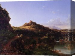 Catskill Canvas Paintings - Catskill Scenery by Thomas Cole