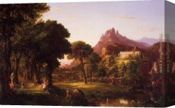 Cole Canvas Paintings - Dream of Arcadia by Thomas Cole