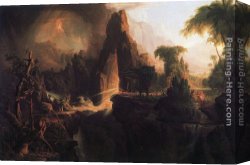 Genesis The Fall And Expulsion From Paradise The Expulsion Canvas Paintings - Expulsion from the Garden of Eden by Thomas Cole