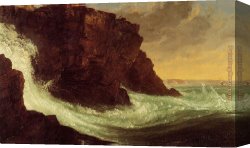 Deserted Canvas Paintings - Frenchman's Bay Mt Desert Island by Thomas Cole