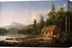 A Hunter at Rest in The Woods Canvas Paintings - Home in the Woods by Thomas Cole