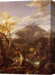 Indian Sacrifice Canvas Paintings - Indian Pass Tahawus by Thomas Cole
