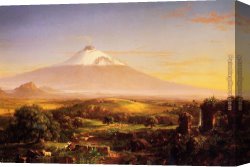 Etna Canvas Paintings - Mount Etna by Thomas Cole