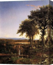 Twilight Canvas Paintings - Summer Twilight by Thomas Cole