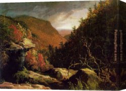 Catskill Canvas Paintings - The Clove Catskills by Thomas Cole