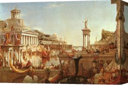 Cole Canvas Paintings - The Course of the Empire The Consummation by Thomas Cole