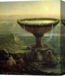 Cole Canvas Paintings - The Titans Goblet by Thomas Cole