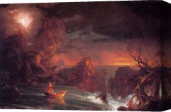 The Voyage of Life Manhood Canvas Paintings - The Voyage of Life Manhood by Thomas Cole