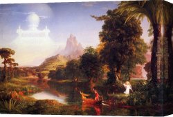 The Voyage of Life Manhood Canvas Paintings - The Voyage of Life Youth by Thomas Cole
