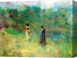 Summer Canvas Paintings - Summer by Thomas Dewing