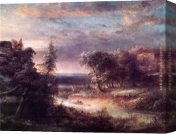 Thomas Doughty Canvas Paintings - Early Winter by Thomas Doughty