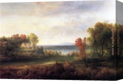 Thomas Doughty Canvas Paintings - Hudson River Landscape by Thomas Doughty
