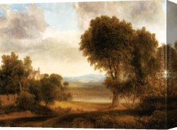 Thomas Doughty Canvas Paintings - On the River by Thomas Doughty