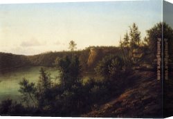 Thomas Doughty Canvas Paintings - Palisades Near Fort Lee by Thomas Doughty