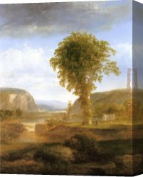 Thomas Doughty Canvas Paintings - Scenery in the Catskills by Thomas Doughty