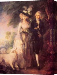 Morning Canvas Paintings - The Morning Walk by Thomas Gainsborough