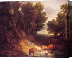 A Soft Place in My Heart Canvas Paintings - The Watering Place by Thomas Gainsborough