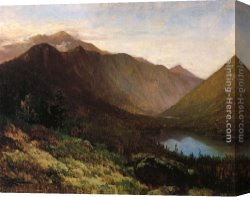 Mount Etna From Taormina Canvas Paintings - Mount Lafayette, Franconia Notch, New Hampshire by Thomas Hill