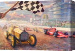Race Canvas Paintings - A Century of Racing! The 100th Anniversary Indianapolis 500 Mile Race by Thomas Kinkade