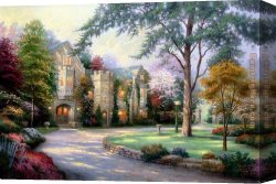 Summer Canvas Paintings - Beyond Summer Gate by Thomas Kinkade