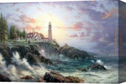 Peace in The Midst of The Storm Canvas Paintings - Clearing Storms by Thomas Kinkade