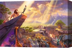 Kinkade Canvas Paintings - Disney Dreams Collection VII The Lion King by Thomas Kinkade