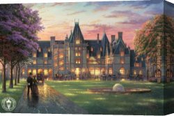 Evening Landscape at East Bergholt Canvas Paintings - Elegant Evening at Biltmore by Thomas Kinkade
