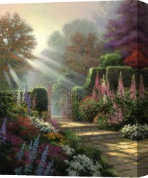 Golding Constable's Flower Garden Canvas Paintings - Garden of Grace by Thomas Kinkade