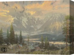 North Lake Canvas Paintings - Great North by Thomas Kinkade
