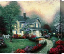 A Soft Place in My Heart Canvas Paintings - Home Is Where The Heart Is by Thomas Kinkade