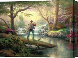 Thomas Doughty Canvas Paintings - It doesn't get much better by Thomas Kinkade