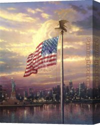 The Light of Peace Canvas Paintings - Light of Freedom by Thomas Kinkade