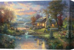 La Nature Se Devoilant Devant La Science Canvas Paintings - Nature's Paradise by Thomas Kinkade