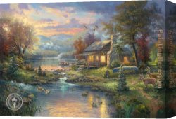 Genesis The Fall And Expulsion From Paradise The Original Sin Canvas Paintings - Natures Paradise by Thomas Kinkade