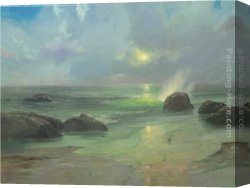 Pacific Canvas Paintings - Pacific Nocturne by Thomas Kinkade