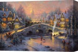 Kinkade Canvas Paintings - Spirit of Christmas by Thomas Kinkade