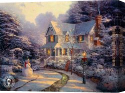 The Night Patrol at Smyrna Canvas Paintings - The Night Before Christmas by Thomas Kinkade