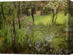 London Canvas Paintings - A London Garden by Thomas Matthews Rooke