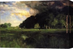 Peace in The Midst of The Storm Canvas Paintings - Approaching Storm by Thomas Moran