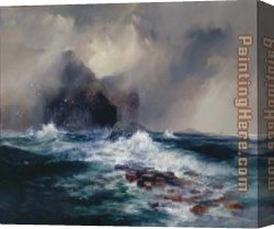 Island Hole at Sawgrass Canvas Paintings - Fingal's Cave, Island of Staffa, Scotland by Thomas Moran
