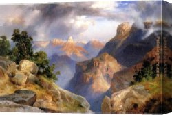 Grand Canvas Paintings - Grand Canyon 1912 by Thomas Moran