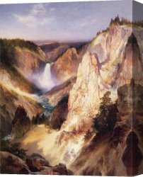 Genesis The Fall And Expulsion From Paradise The Original Sin Canvas Paintings - Great Falls of Yellowstone by Thomas Moran
