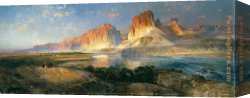 Nearing Camp on The Upper Colorado River Canvas Paintings - Nearing Camp on the Upper Colorado River by Thomas Moran