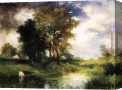 Peace in The Midst of The Storm Canvas Paintings - The Passing Storm by Thomas Moran
