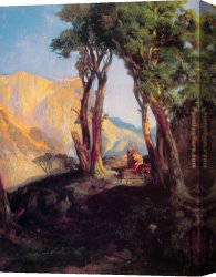 Sacrifice Canvas Paintings - The sacrifice of Isaac by Thomas Moran